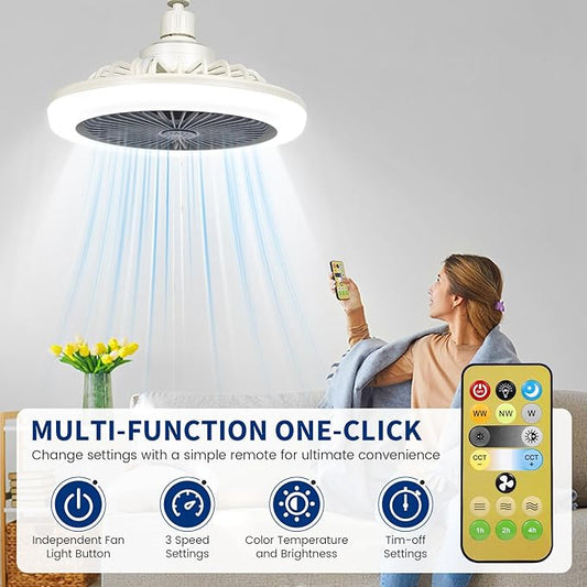 2u1 LED Luster i Ventilator
