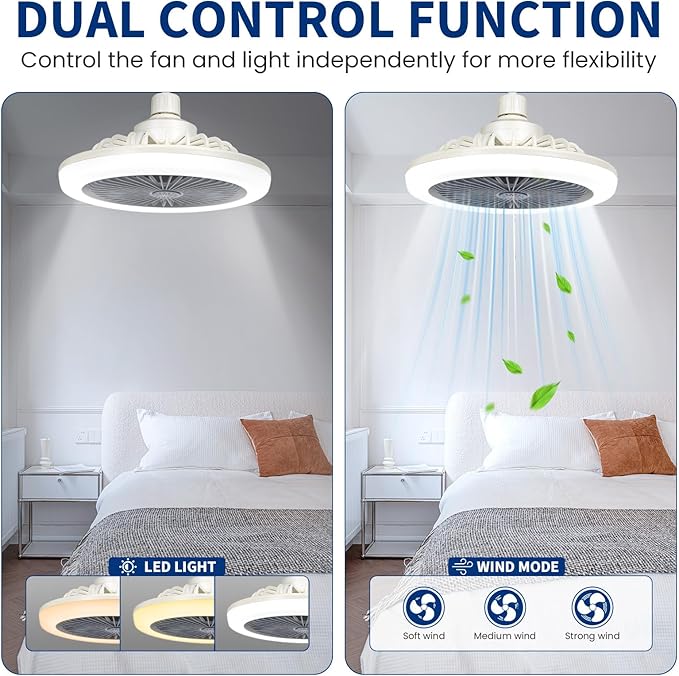 2u1 LED Luster i Ventilator