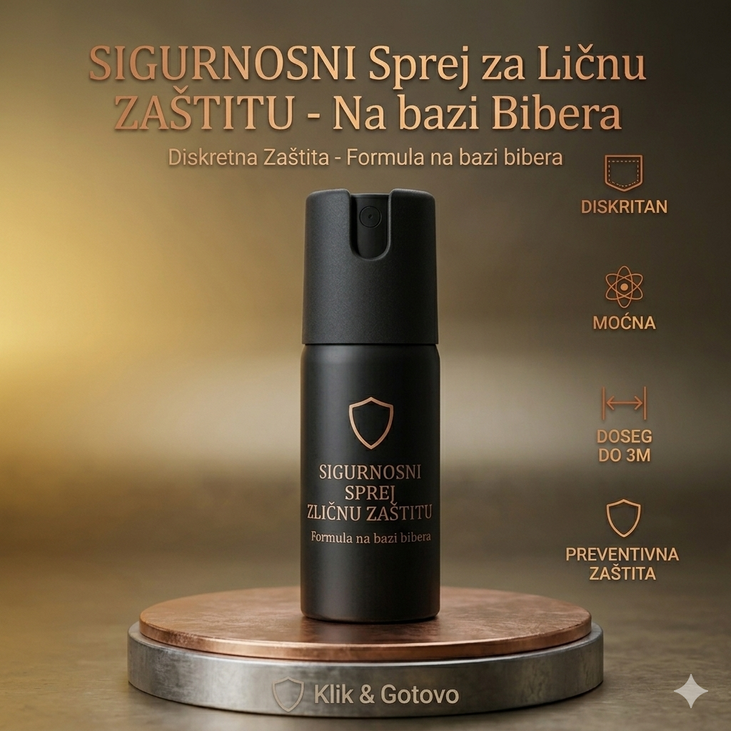 SIGURNOSNI Sprej za Ličnu ZAŠTITU - Na bazi Bibera