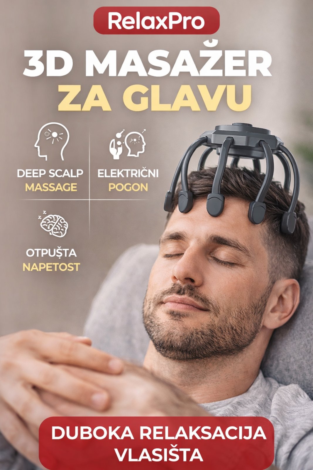 Masažer Za Glavu Octopus