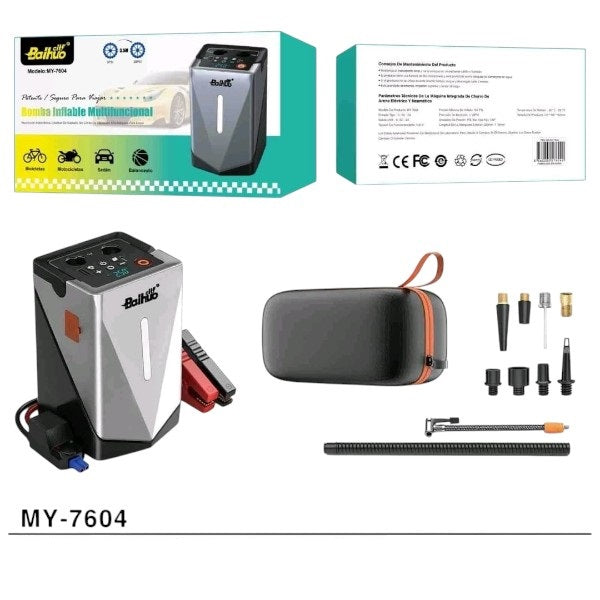 TurboStarter 12V - 3u1 – Starter, Kompresor za Gume i Power Bank