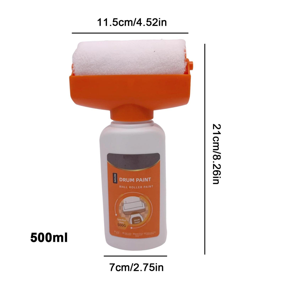 Zidni Roler sa Bojom - Ugrađena Posuda za Boju (500g)
