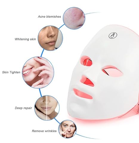 BeautyGlow LED Maska za Lice – 7 Boja za Mlađu i Čistiju Kožu