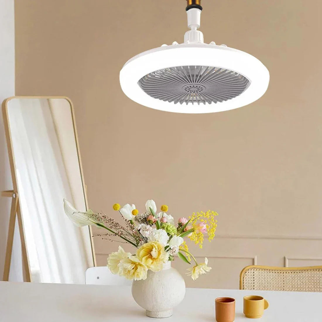 2u1 LED Luster i Ventilator