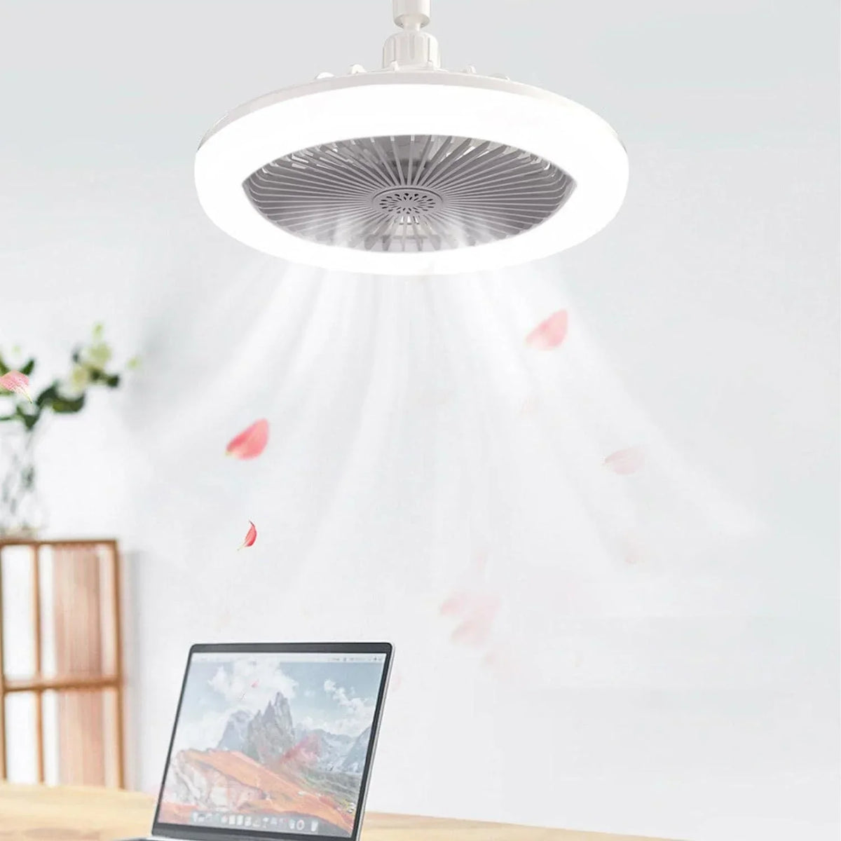 2u1 LED Luster i Ventilator