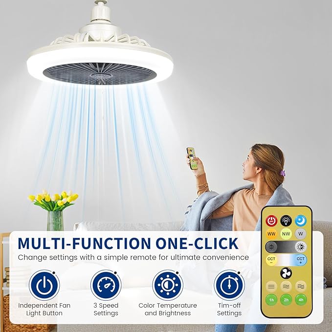2u1 LED Luster i Ventilator
