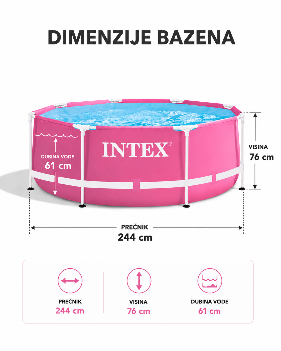Intex Pink Bazeni
