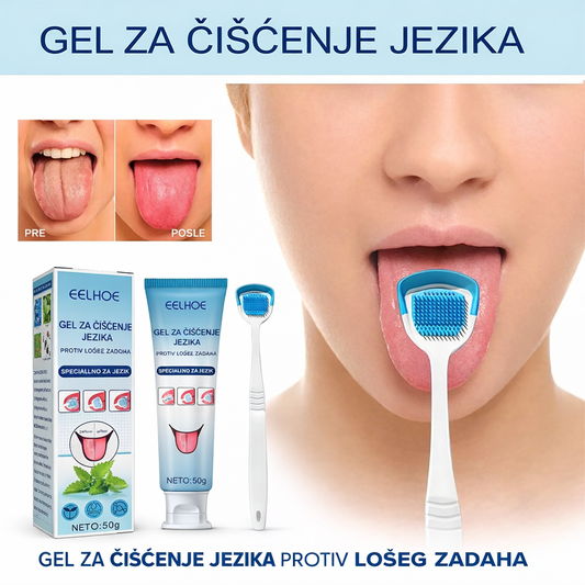 Antibakterijski set za Čišćenje Jezika i Svijež Dah