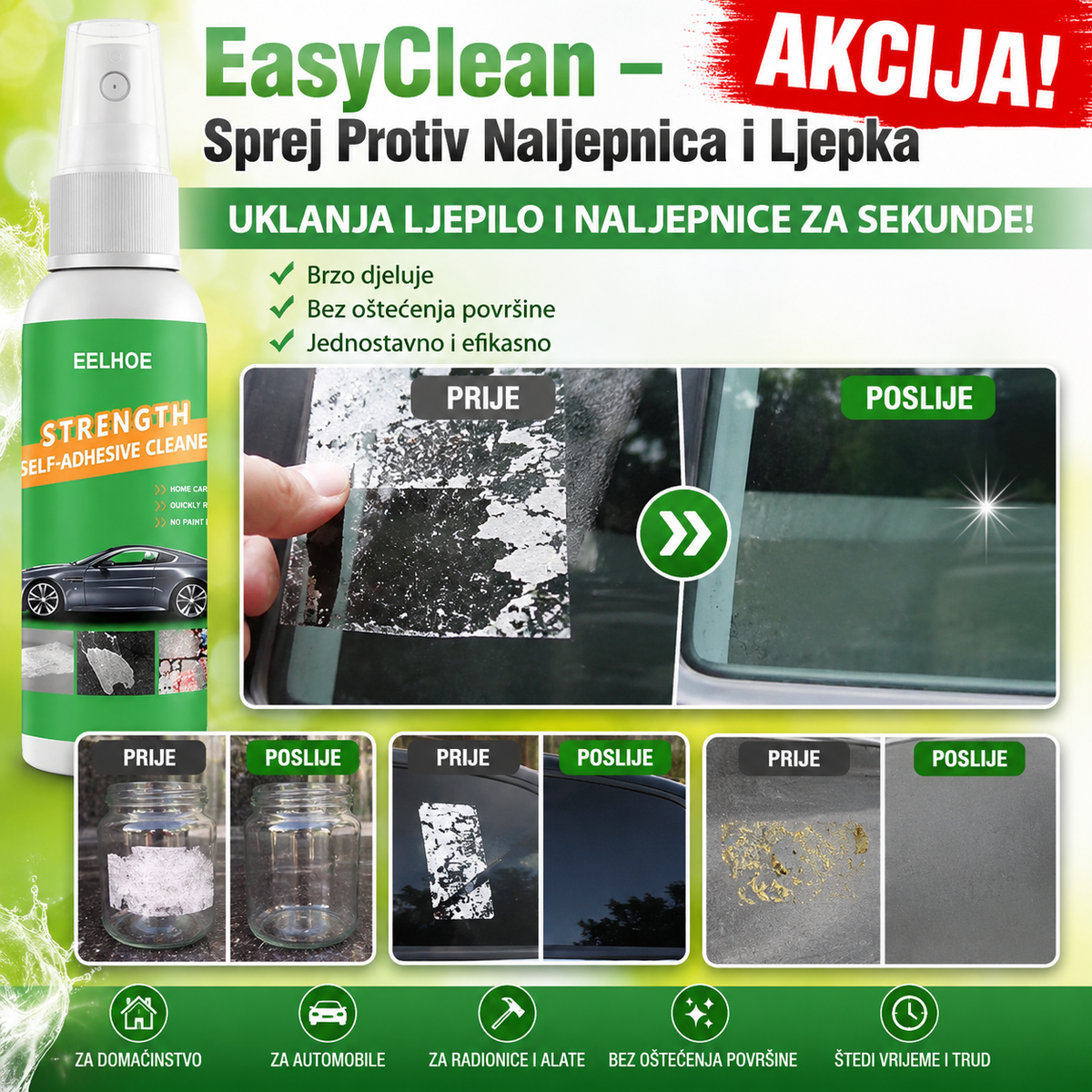 EasyClean – Sprej Protiv Naljepnica i Ljepka