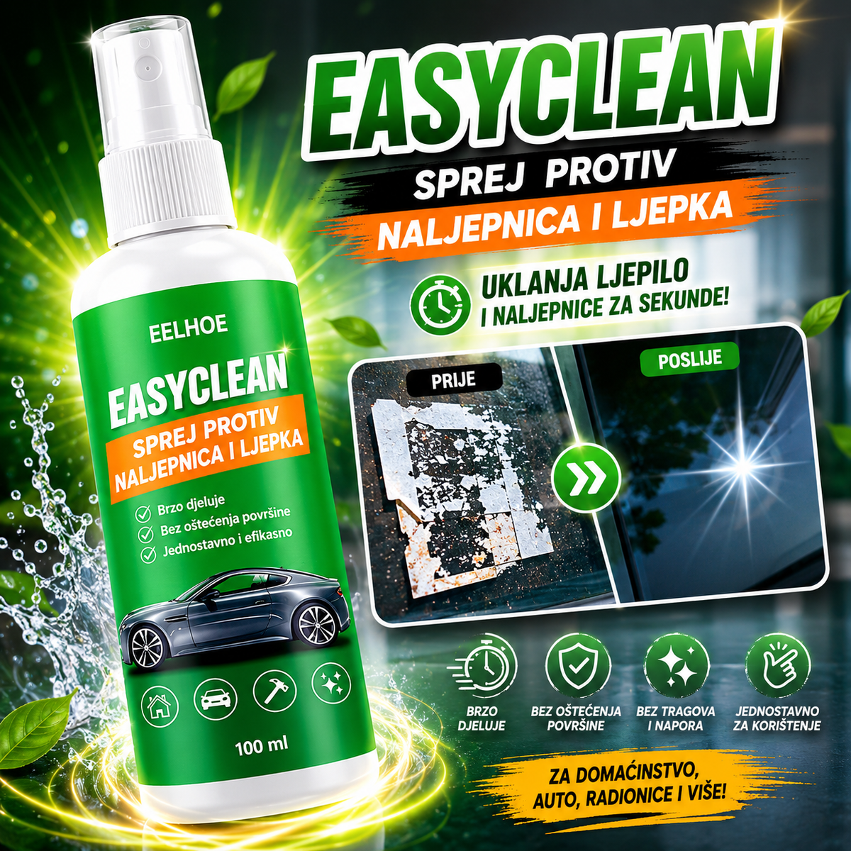 EasyClean – Sprej Protiv Naljepnica i Ljepka