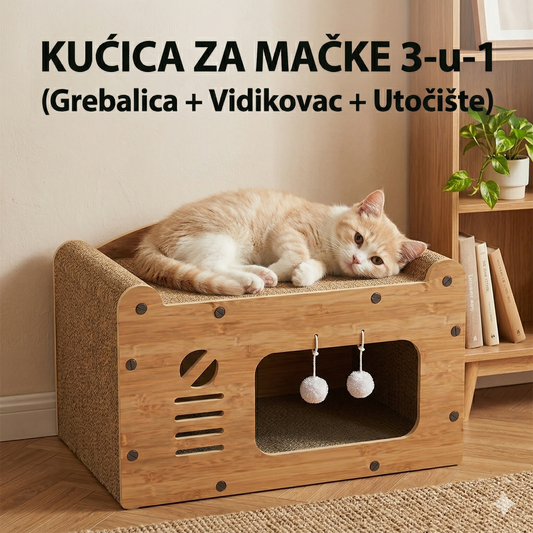 Kućica za Mačke 3-u-1