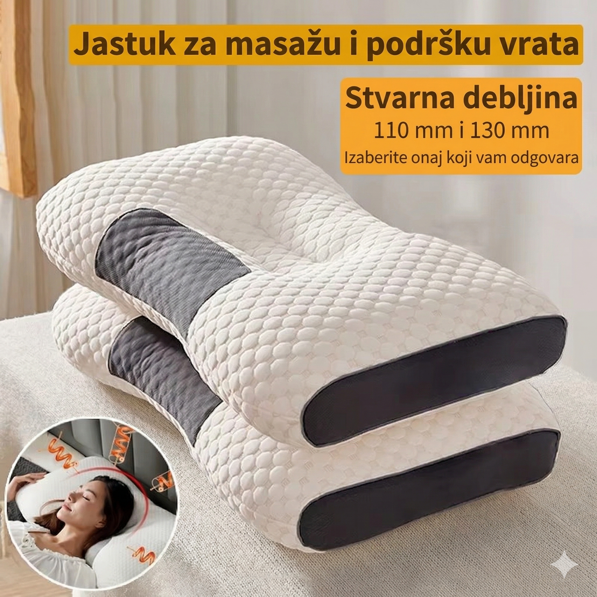 Set 2 Jastuka-Protiv Bolova u Vratu