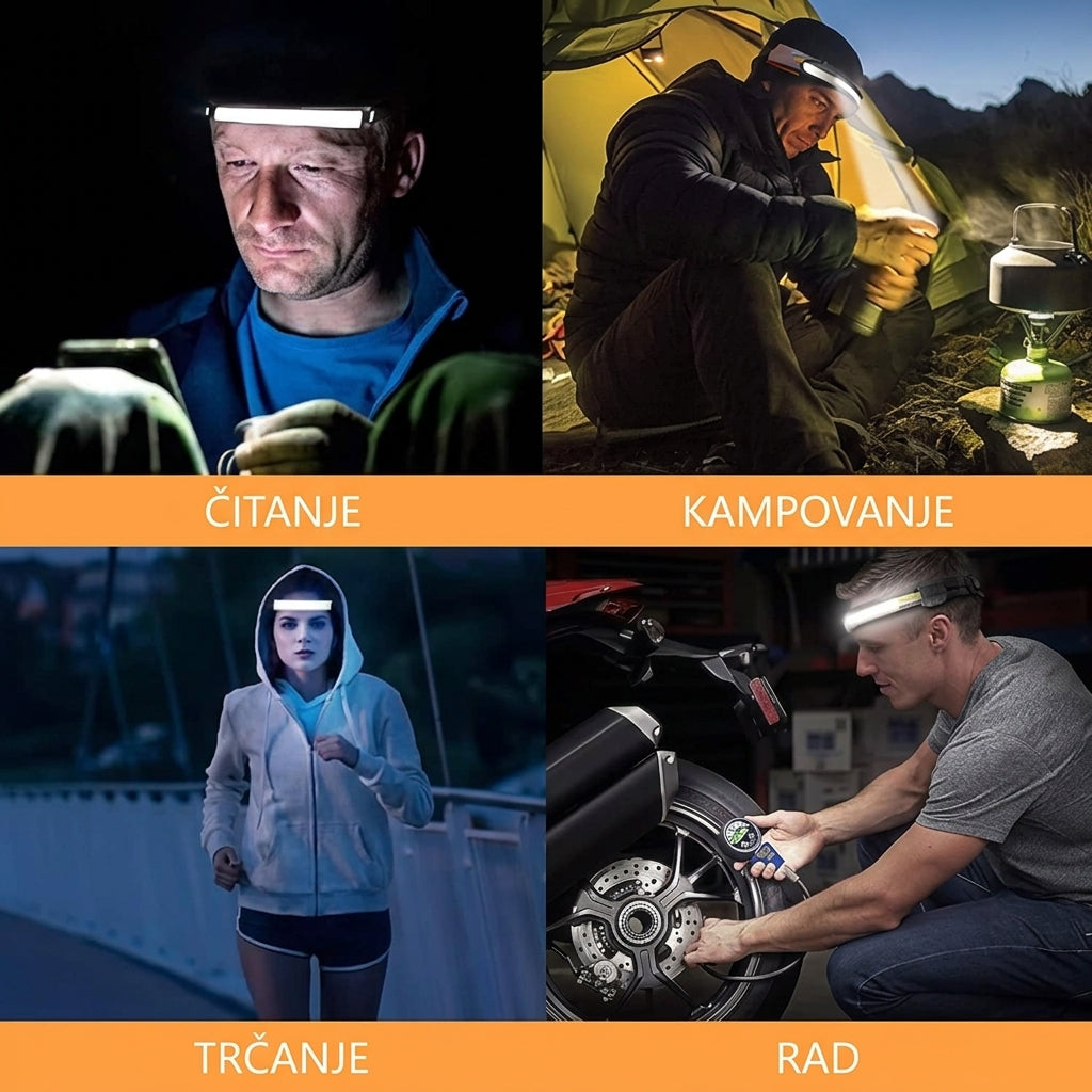 2u1 SMART LED Lampa za Glavu - sa Senzorom Pokreta