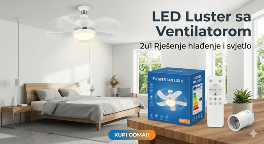 LED Luster sa Ventilatorom