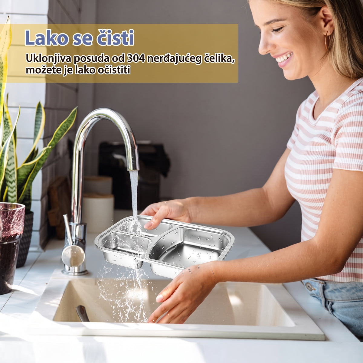 Električna Kutija za Hranu 1.5L – 3 Pregrade + Inox Posuda