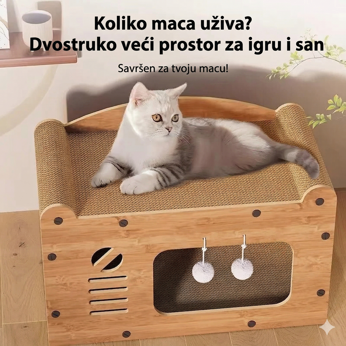 Kućica za Mačke 3-u-1
