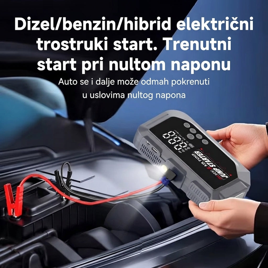 2500A Auto Starter 4u1 - Kompresor + PowerBank + LED Lampa