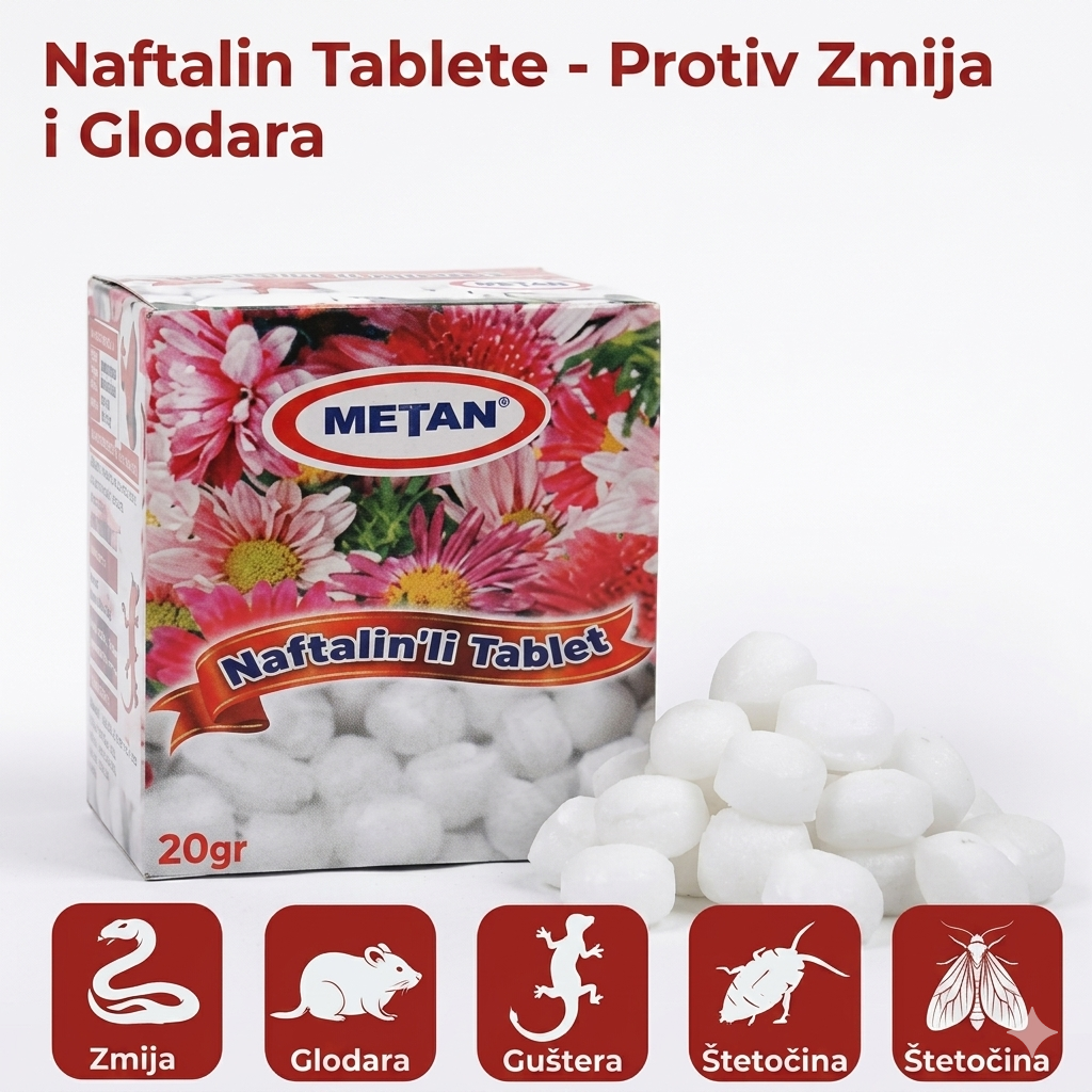 Naftalin Tablete - Protiv Zmija i Glodara (20 Tableta)