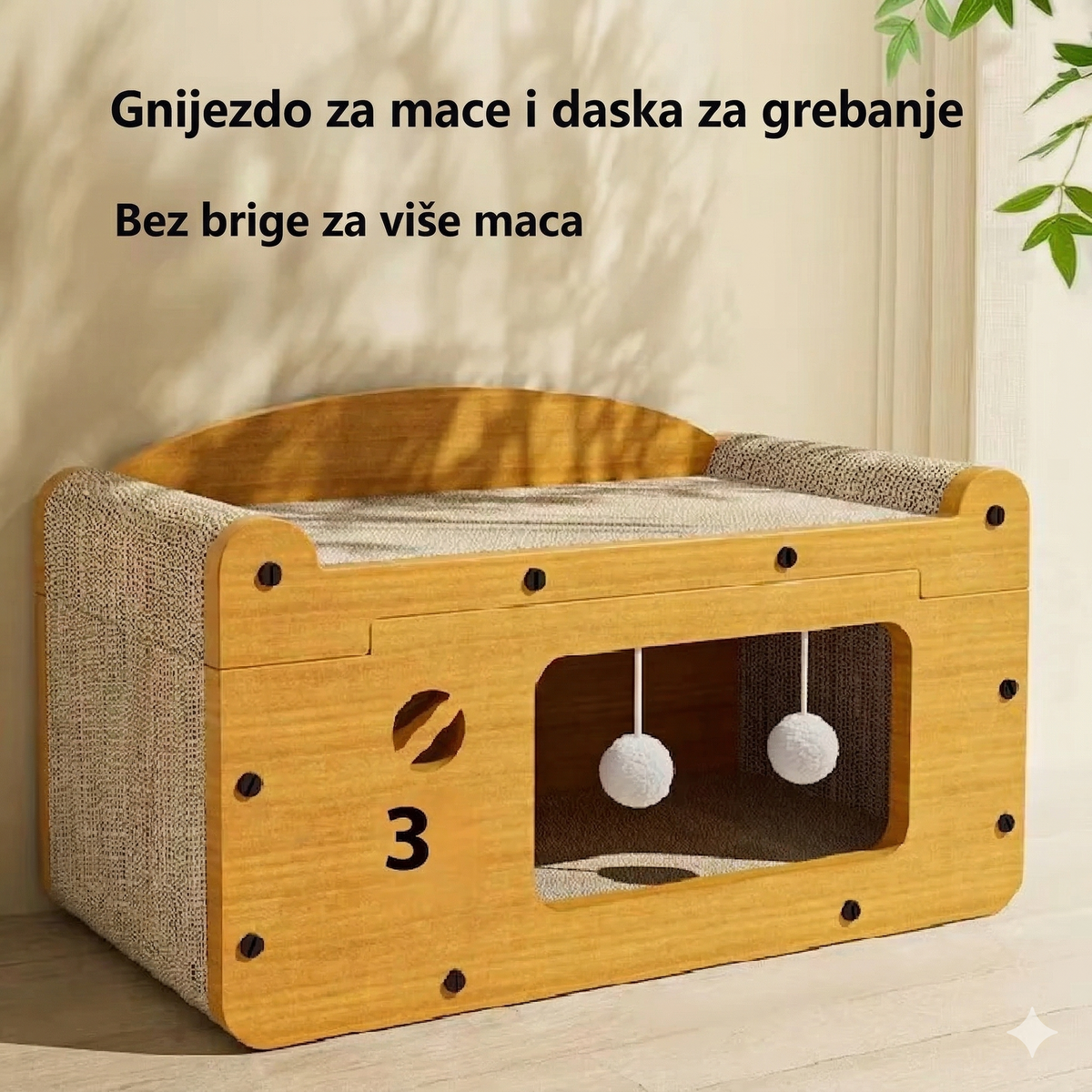 Kućica za Mačke 3-u-1