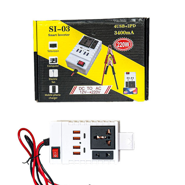 AUTO Pretvarač sa 12V na 220V (USB + Kućna Utičnica)