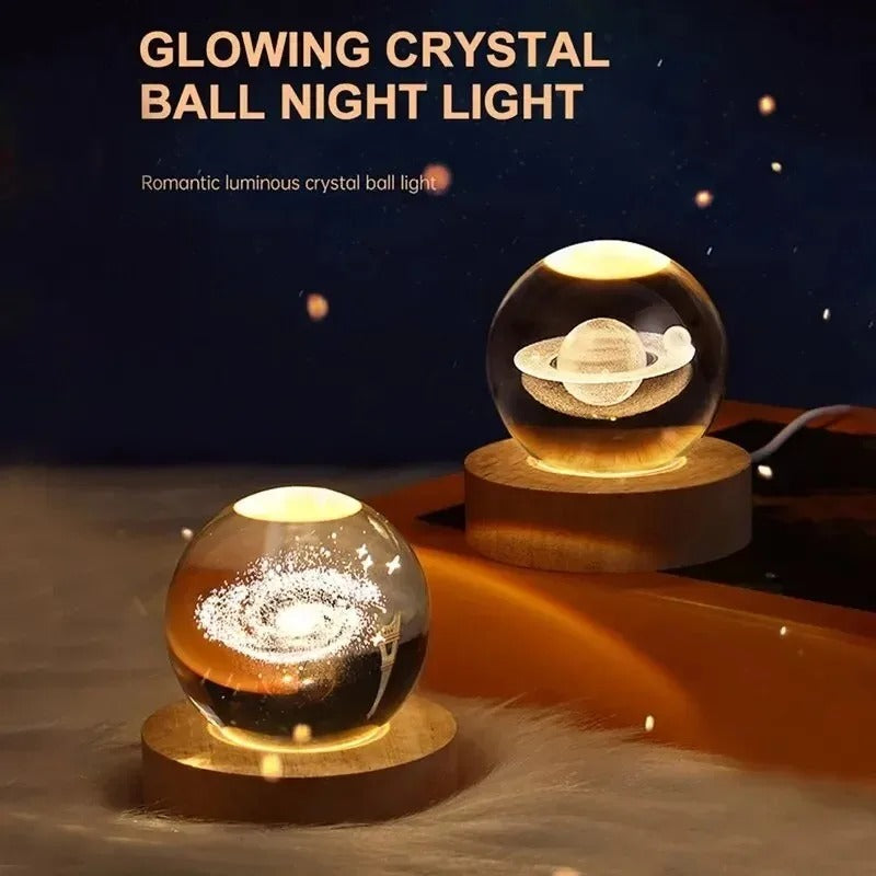 Kristalna Galaksija – Magična LED Noćna Lampa