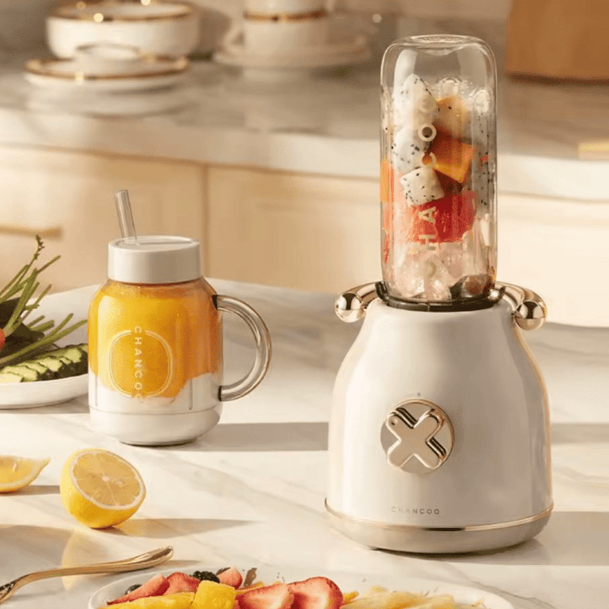 Mini Retro Blender-Sokovnik s Dvije Boce